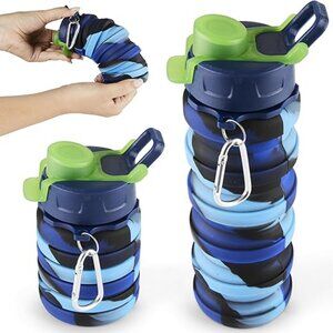 Spacesaver Collapsible Foldable Silicone Water Bottle